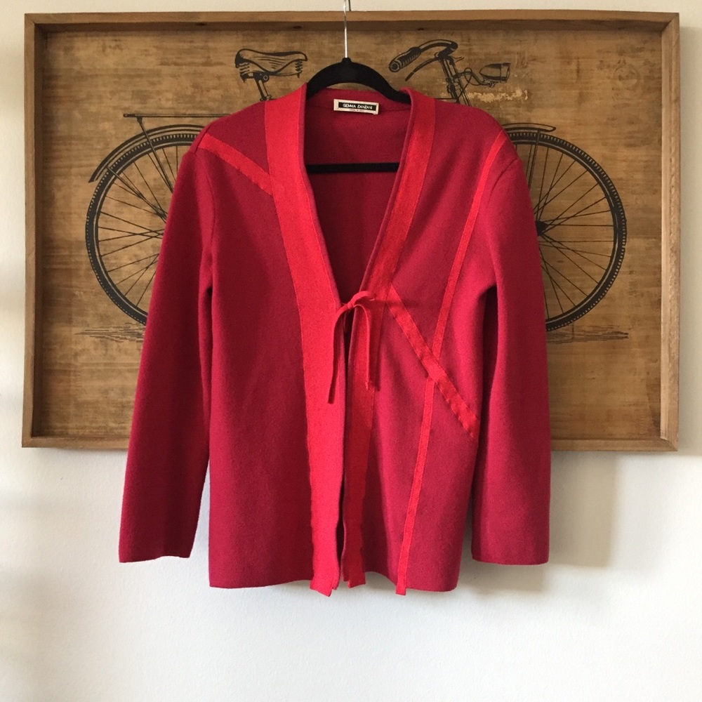 Vintage Made in Italy Two Tone Cardigan - Picture 7 of 8